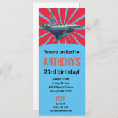 航空機の運送業者 招待状 (正面/裏面)