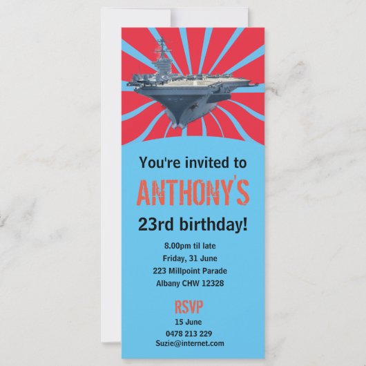 航空機の運送業者 招待状 (正面)