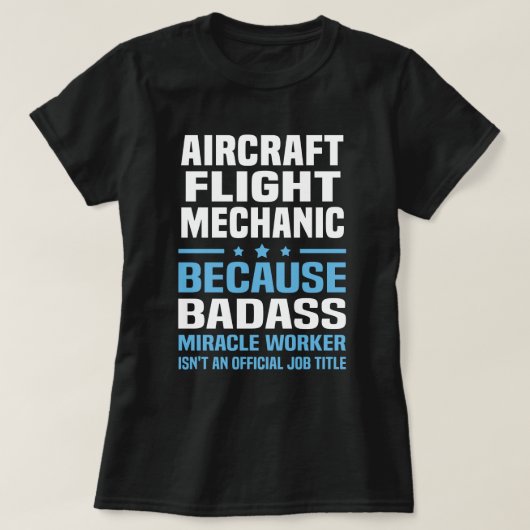 航空機の飛行整備士 Tシャツ (デザイン正面)