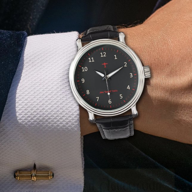 航空機の飛行機暗 腕時計 (クリエイターアップロード済み)