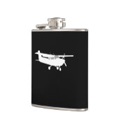 航空機の黒のクラシックなセスナのシルエットの飛行 フラスク (左)