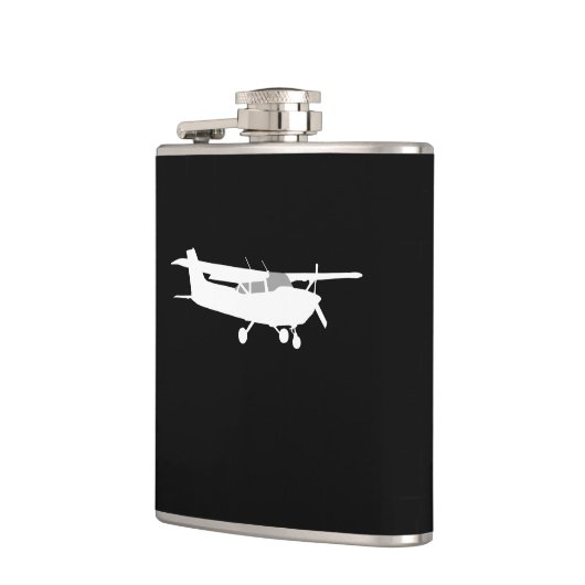 航空機の黒のクラシックなセスナのシルエットの飛行 フラスク (左)