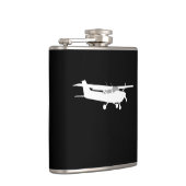 航空機の黒のクラシックなセスナのシルエットの飛行 フラスク (右)