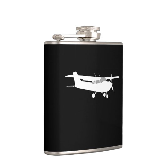 航空機の黒のクラシックなセスナのシルエットの飛行 フラスク (右)