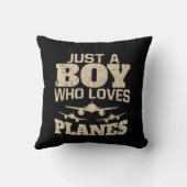 航空機を愛する少年に過ぎない飛行機 クッション (裏面)