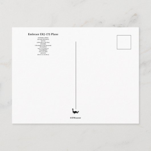 航空機を操縦 ポストカード (裏面)