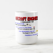 航空機エンジニア言語101 コーヒーマグカップ (中央)