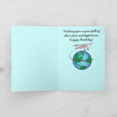 航空機カード付き甥ハッピーバースデー カード (内部)