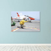 航空機キャリアに搭乗する射手 キャンバスプリント (インサイチュ (ウッドフロア))