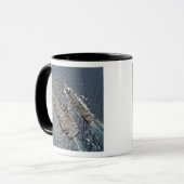 航空機キャリアの空中表示USSロナルドレーグ マグカップ (正面左)