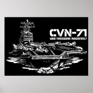 航空機キャリアセオドアルーズベルトプリント ポスター
