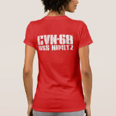 航空機キャリアニミッツのシャツ Tシャツ (裏面)