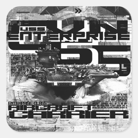 航空機キャリア企業ステッカー スクエアシール (正面)