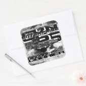 航空機キャリア企業ステッカー スクエアシール (封筒)