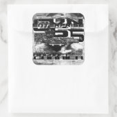 航空機キャリア企業ステッカー スクエアシール (バッグ)