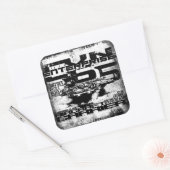 航空機キャリア企業ステッカー スクエアシール (封筒)