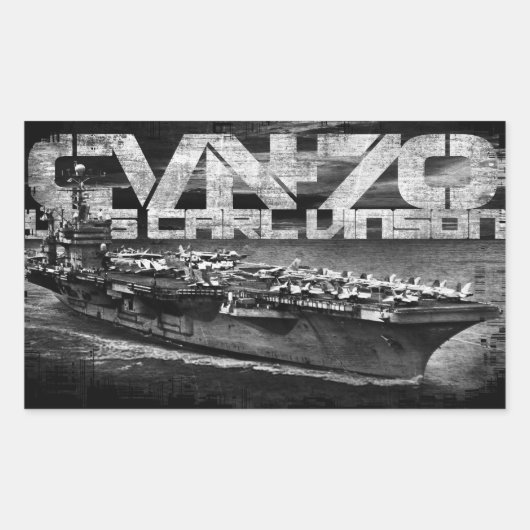 航空機キャリアCarl Vinsonステッカー 長方形シール (正面)