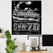 航空機キャリアCarl Vinson ポスター (ホームオフィス)