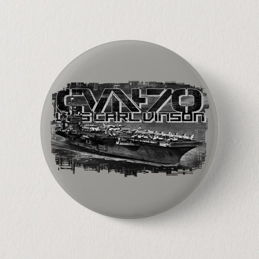航空機キャリアCarl Vinson Roundボタン 缶バッジ (正面)