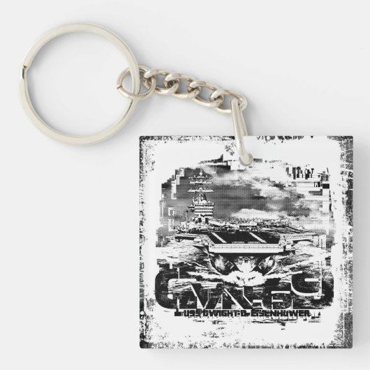 航空機キャリアD.D.アイゼンハワーアクリルキーチェーン キーホルダー (正面)