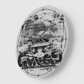 航空機キャリアD.D.アイゼンハワーアクリル壁時計 ラージ壁時計 (傾斜)