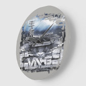 航空機キャリアD.D.アイゼンハワーアクリル壁時計 ラージ壁時計 (傾斜)