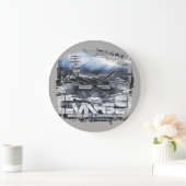 航空機キャリアD.D.アイゼンハワーアクリル壁時計 ラージ壁時計 (ホーム)