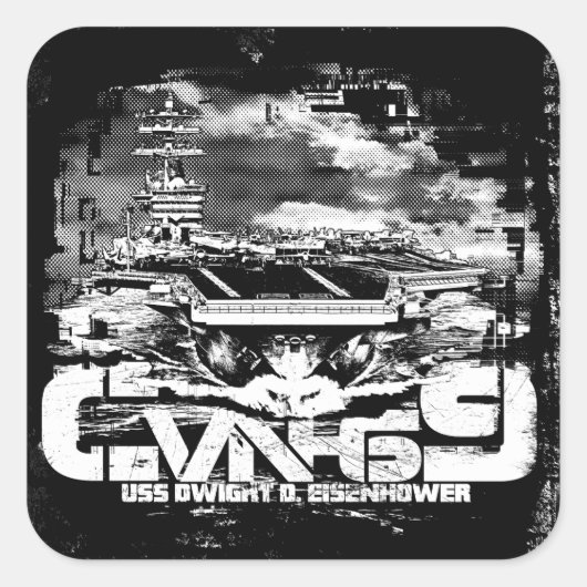 航空機キャリアDwight D. Eisenhowerシール スクエアシール (正面)