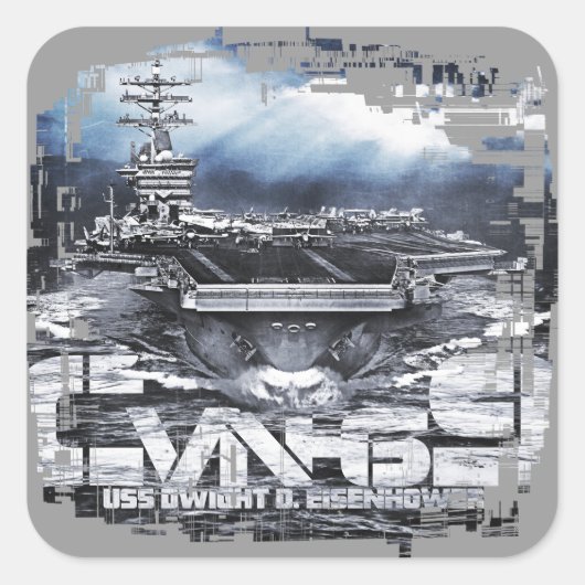 航空機キャリアDwight D. Eisenhowerシール スクエアシール (正面)
