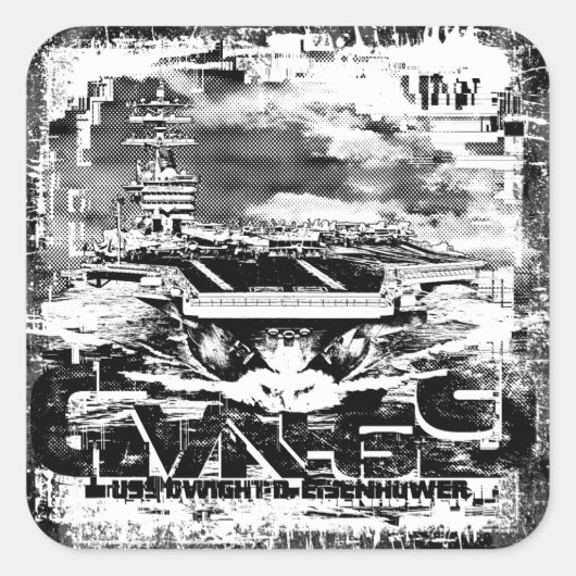 航空機キャリアDwight D. Eisenhowerシール スクエアシール (正面)