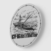 航空機キャリアLexington Aifウォールクロック ラージ壁時計 (傾斜)