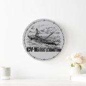 航空機キャリアLexington Aifウォールクロック ラージ壁時計 (ホーム)