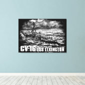 航空機キャリアLexington Wrappedcanvas キャンバスプリント (インサイチュ (ウッドフロア))