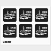 航空機キャリアNimitzステッカー スクエアシール (シート)