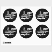 航空機キャリアNimitzステッカー ラウンドシール (シート)
