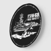 航空機キャリアNimitz Aifウォールクロック ラージ壁時計 (傾斜)