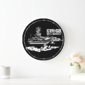 航空機キャリアNimitz Aifウォールクロック ラージ壁時計 (ホーム)