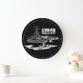 航空機キャリアNimitz Aifウォールクロック ラージ壁時計 (ホーム)