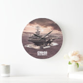 航空機キャリアNimitz Aifウォールクロック ラージ壁時計 (ホーム)