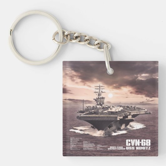 航空機キャリアNimitz Aifキーチェーン キーホルダー (正面)