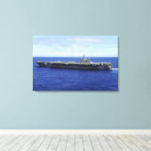 航空機キャリアUSSエイブラハム・リンカーン2 キャンバスプリント (インサイチュ (ウッドフロア))