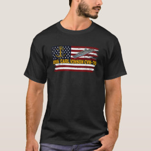 航空機キャリアUSSカールビンソンCVN 70退役軍人Da Tシャツ