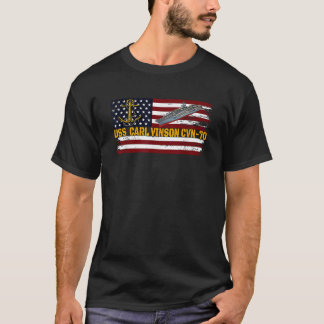 航空機キャリアUSSカールビンソンCVN 70退役軍人Da Tシャツ