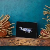 航空機クラシックのセスナ飛んでいるシルエット フォトプラーク (側面)