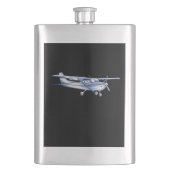 航空機クラシックのセスナ飛んでいるシルエット フラスク (正面)