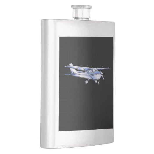 航空機クラシックのセスナ飛んでいるシルエット フラスク (右)