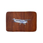 航空機クラシッククロムセスナ飛んでいるマホガニー バスマット (正面)
