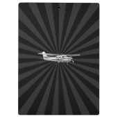 航空機クラシックセスナシルエット飛んでいる日が差すこと クリップボード (裏面)