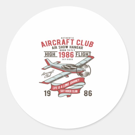 航空機クラブ ラウンドシール (正面)