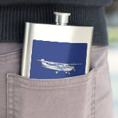航空機クロムセスナ飛んでいるシルエット フラスク (インサイチュ)